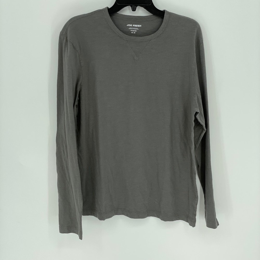 JOE FRESH Long Sleeve Grey Gravel Standard Shirt